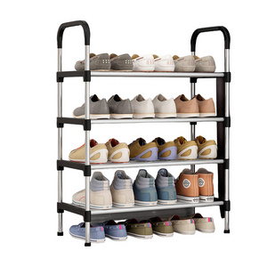 Custom Color Shelf Shoes Storage Entryway Simple Design 4 Layer Shoes Organizer Shelves