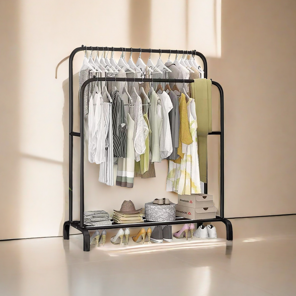 Clothes Rack Hanger Drying Towel Shoes Clothes Standing Storage Drying Racks For Clothes