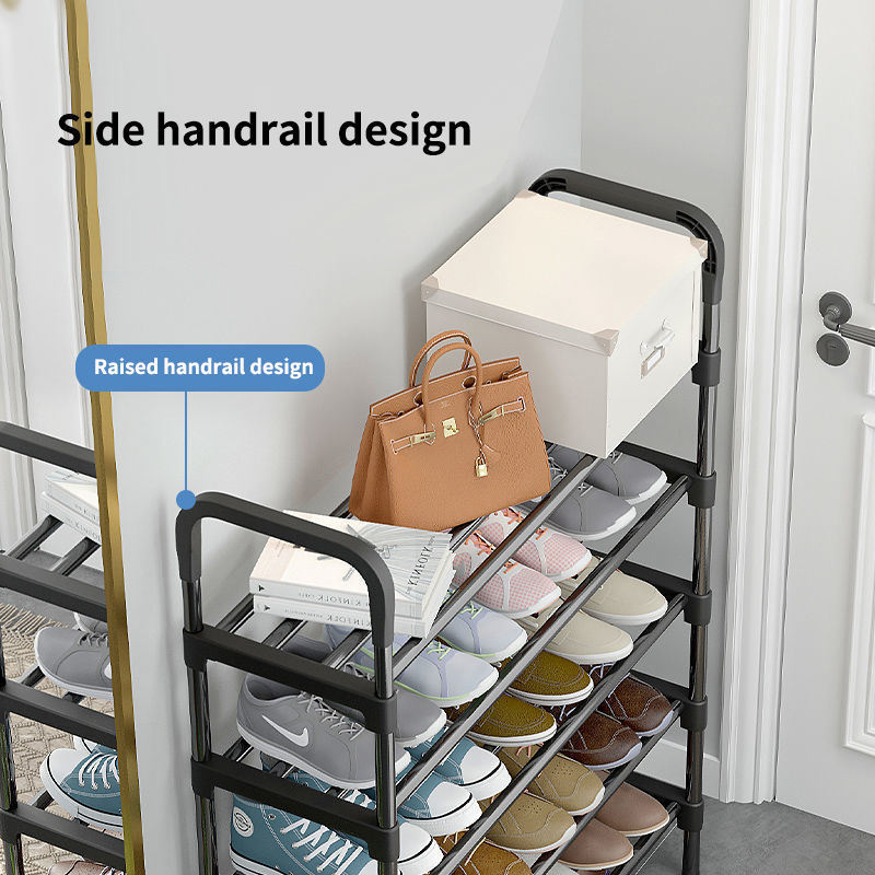 China Supplier Vertical Shoe Rack 6 Layer Space Saver Wardrobe Shoes Organizer Rack