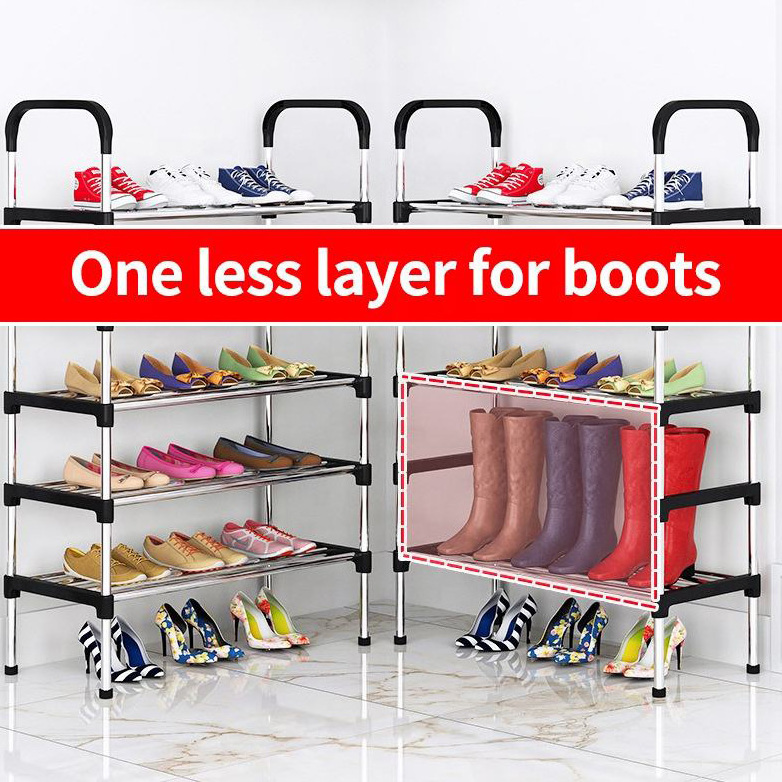 Shelves Shoes Freestanding Space Saving Simple School Restaurant Shoe Storage Shelves Rack