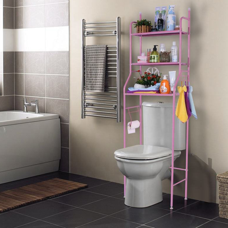 Hot Sell Bathroom Toilet Rack Shelf Toilet Adjustable Space Saver Adjustable Paper Storage Rack