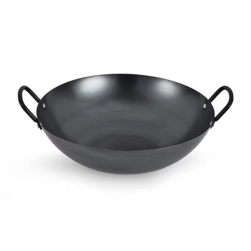 Chinese Factory Direct Non-Stick Extra Large Wok Pan Preseason Carbon Steel Wok