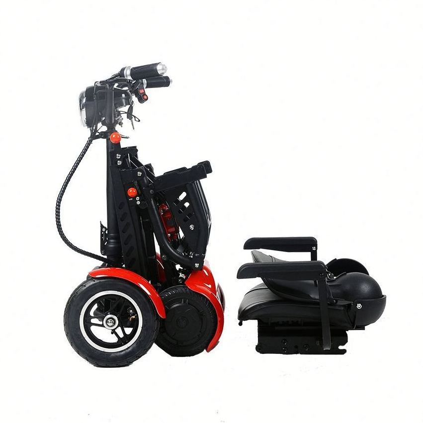 New Design Electrique With Seat Long Range 4 Wheel Foldable Moto Electric Scooter For Adult