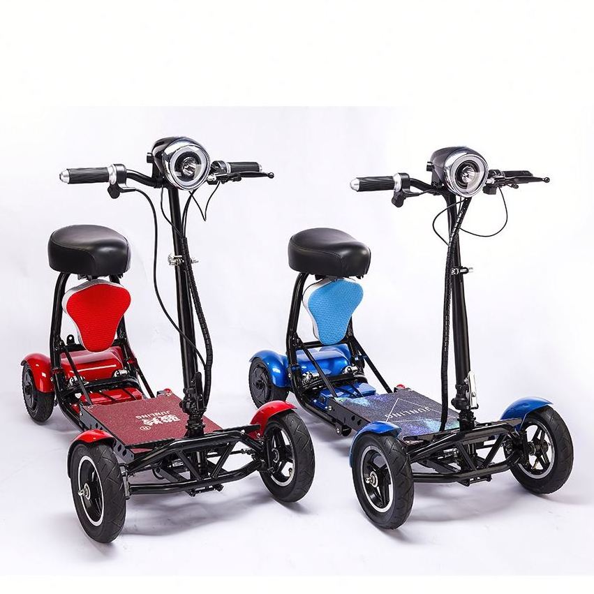 home walking fashion ladies  light weight Mini lithium battery bike foldable electric four-wheels scooter