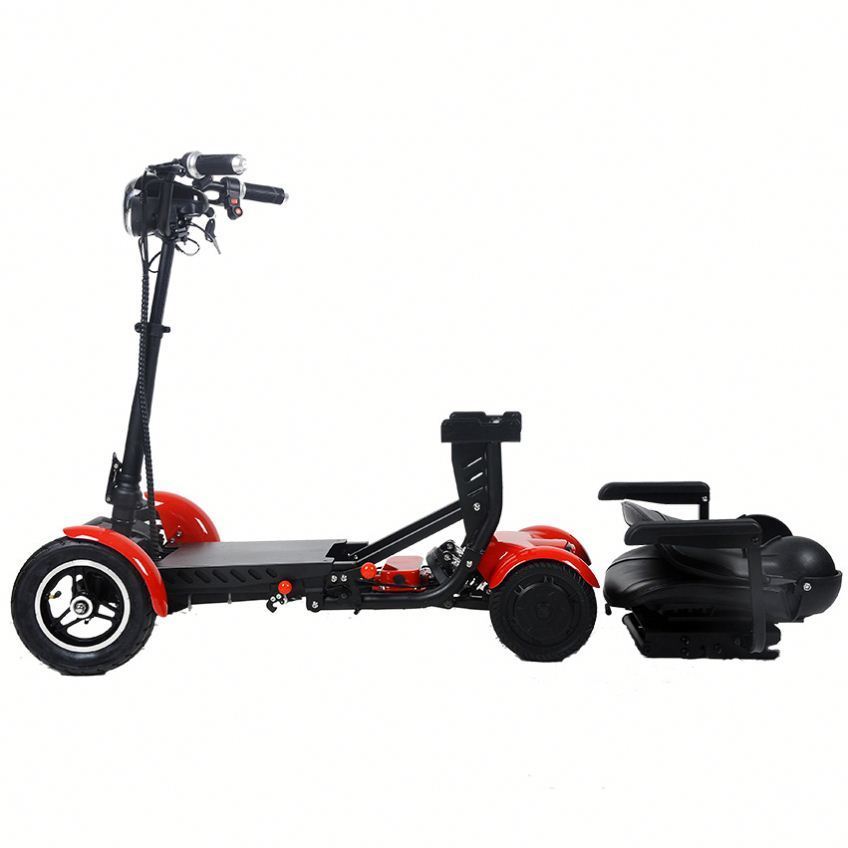 New Design Electrique With Seat Long Range 4 Wheel Foldable Moto Electric Scooter For Adult