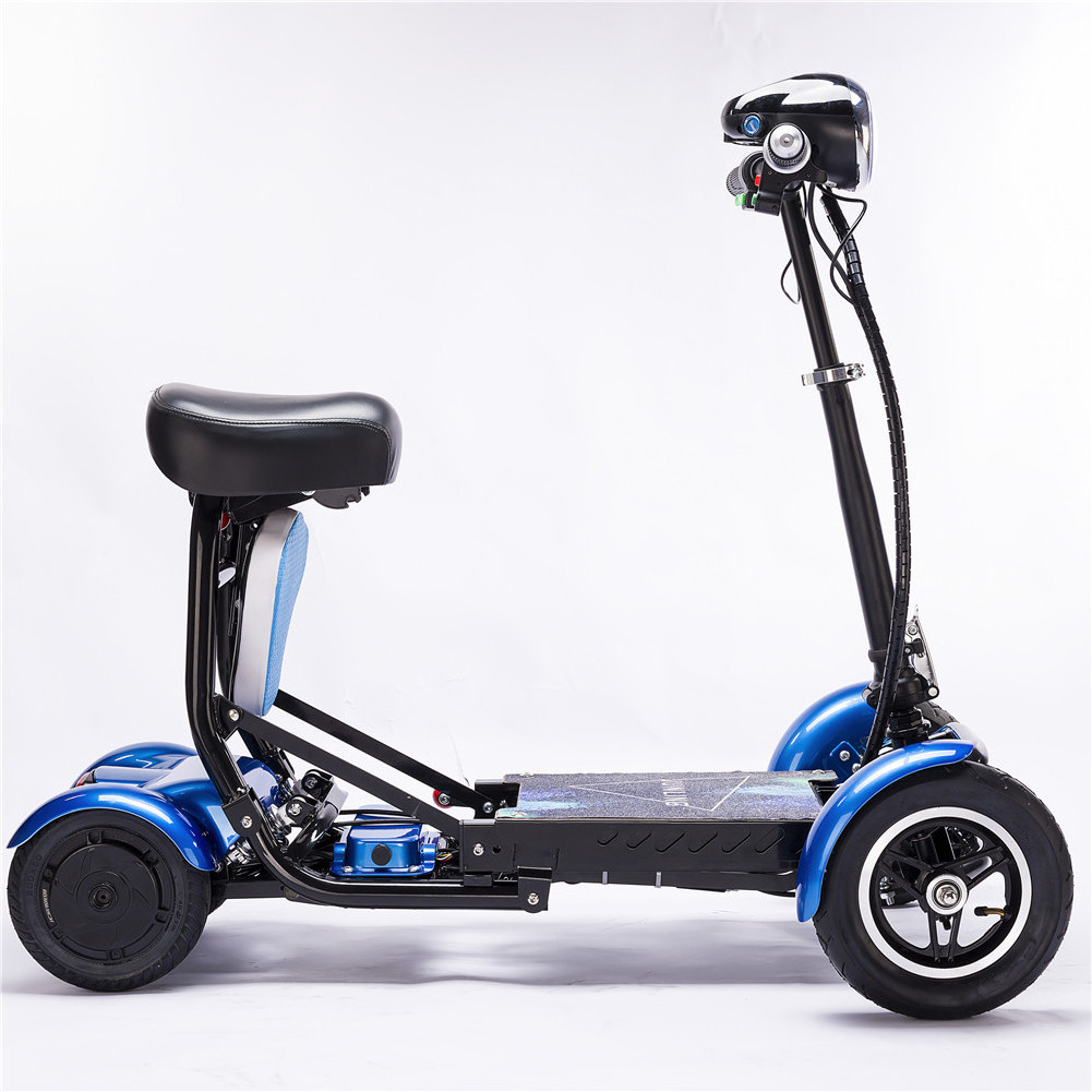 Enclosed Moped Electric Scooter with Seat 2021 500w China Finance Cheap Kids Pure Four-wheel Scooter Ce