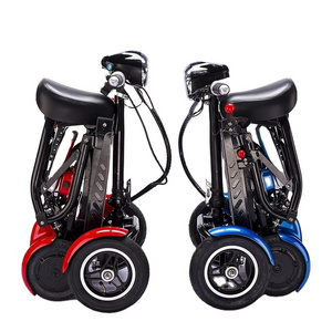 home walking fashion ladies  light weight Mini lithium battery bike foldable electric four-wheels scooter