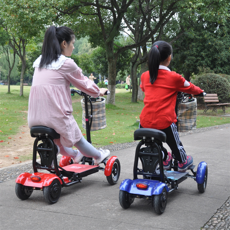 Front and read LED lighting Comfortable hi-back seat 4 three wheels disabled handicapped trike electric mobility scooter