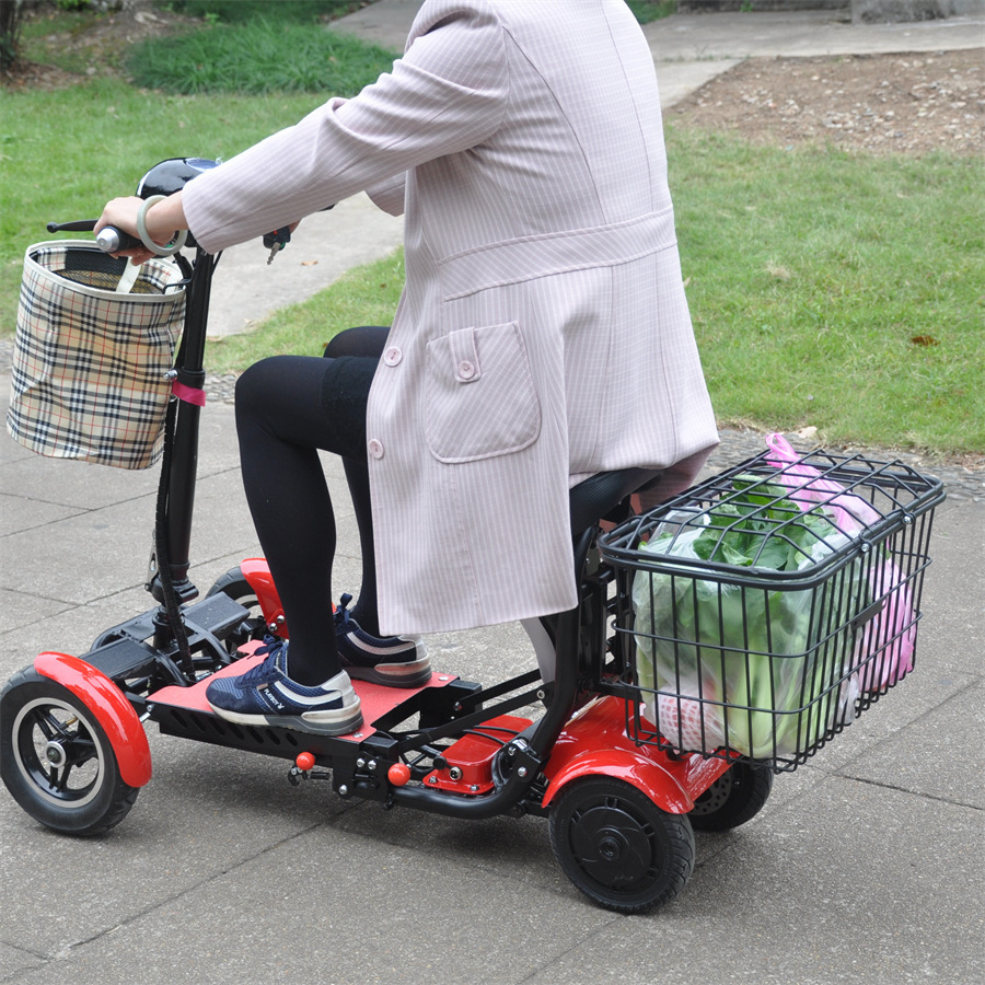 Front and read LED lighting Comfortable hi-back seat 4 three wheels disabled handicapped trike electric mobility scooter