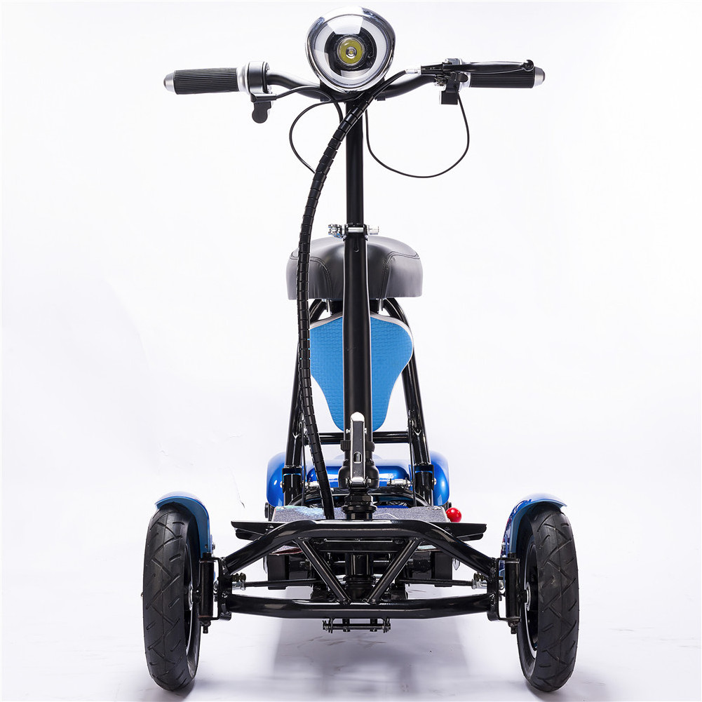 Enclosed Moped Electric Scooter with Seat 2021 500w China Finance Cheap Kids Pure Four-wheel Scooter Ce