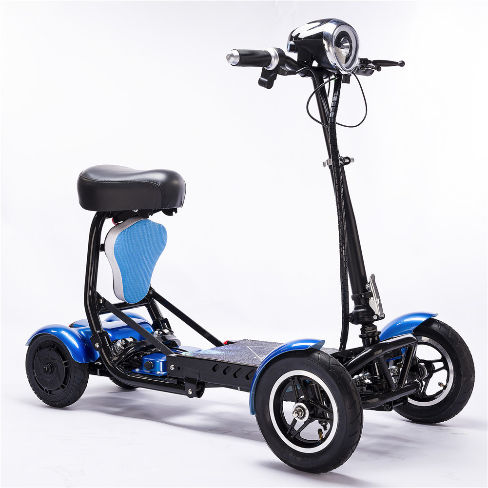 Enclosed Moped Electric Scooter with Seat 2021 500w China Finance Cheap Kids Pure Four-wheel Scooter Ce