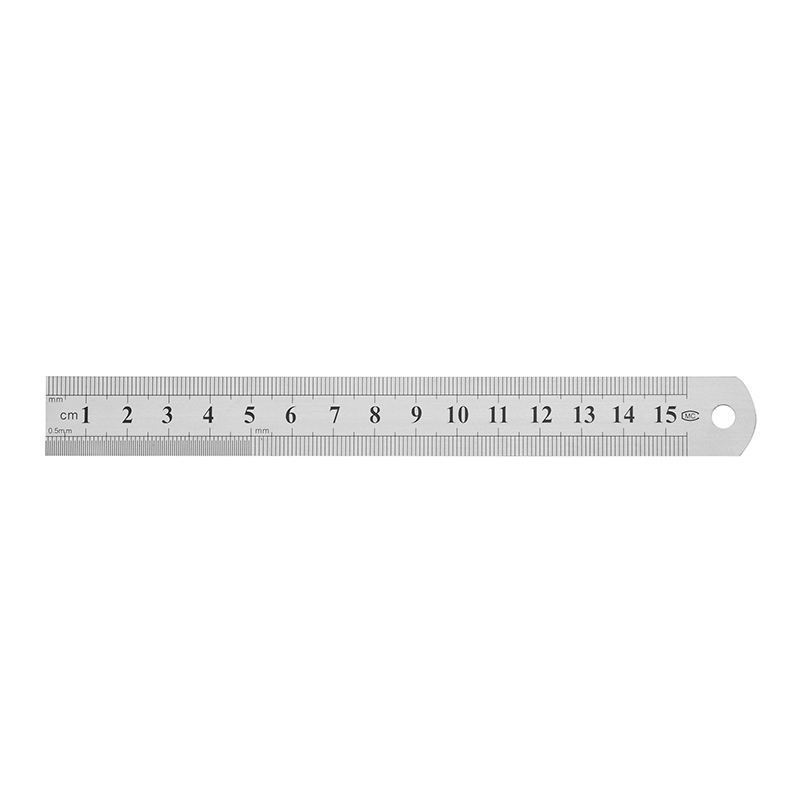 Stainless Steel 1 Chrome 13 Heavy Duty Metal Scale Rule 6