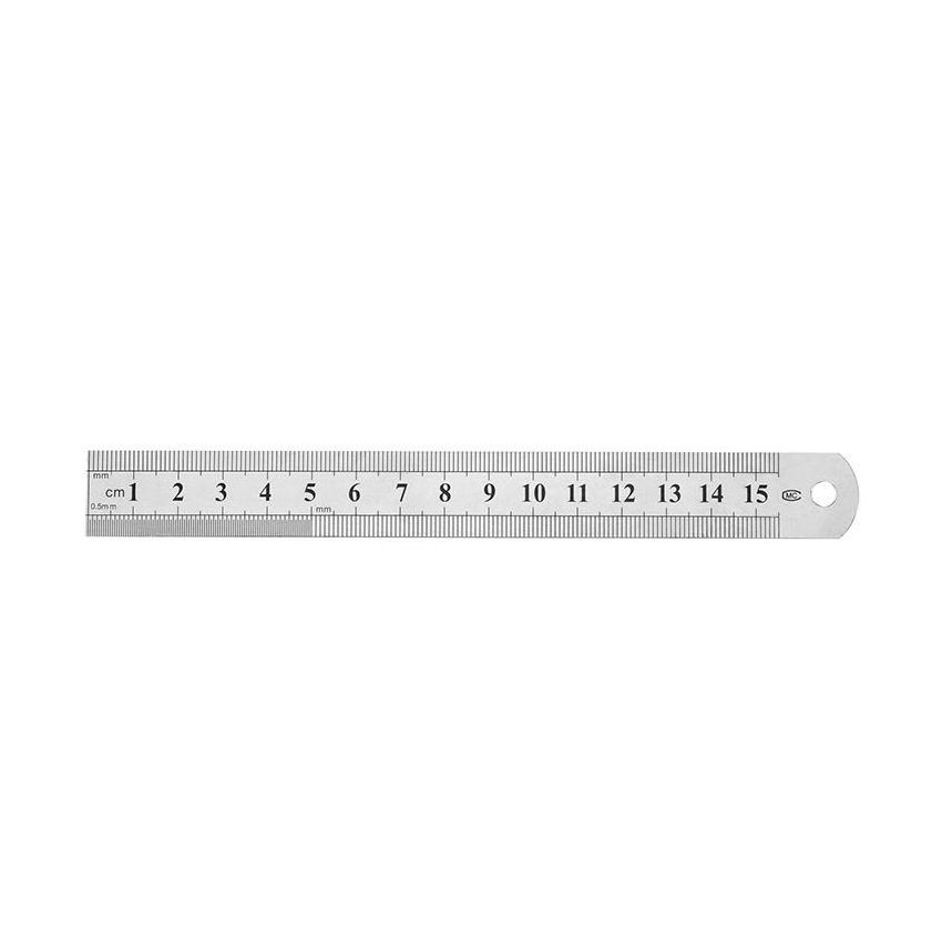 Stainless Steel 1 Chrome 13 Heavy Duty Metal Scale Rule 6