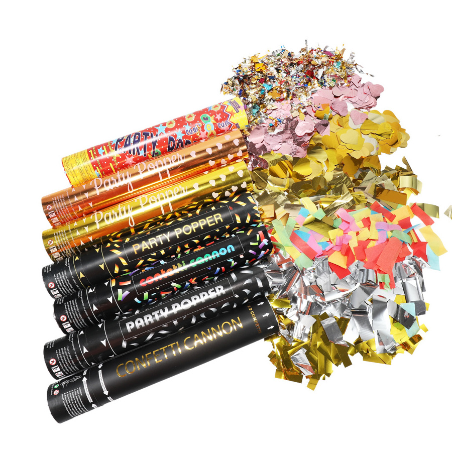 MSDS wholesale 12 -36inch party poppers birthday wedding party graduation celebration biodegradable confetti cannon