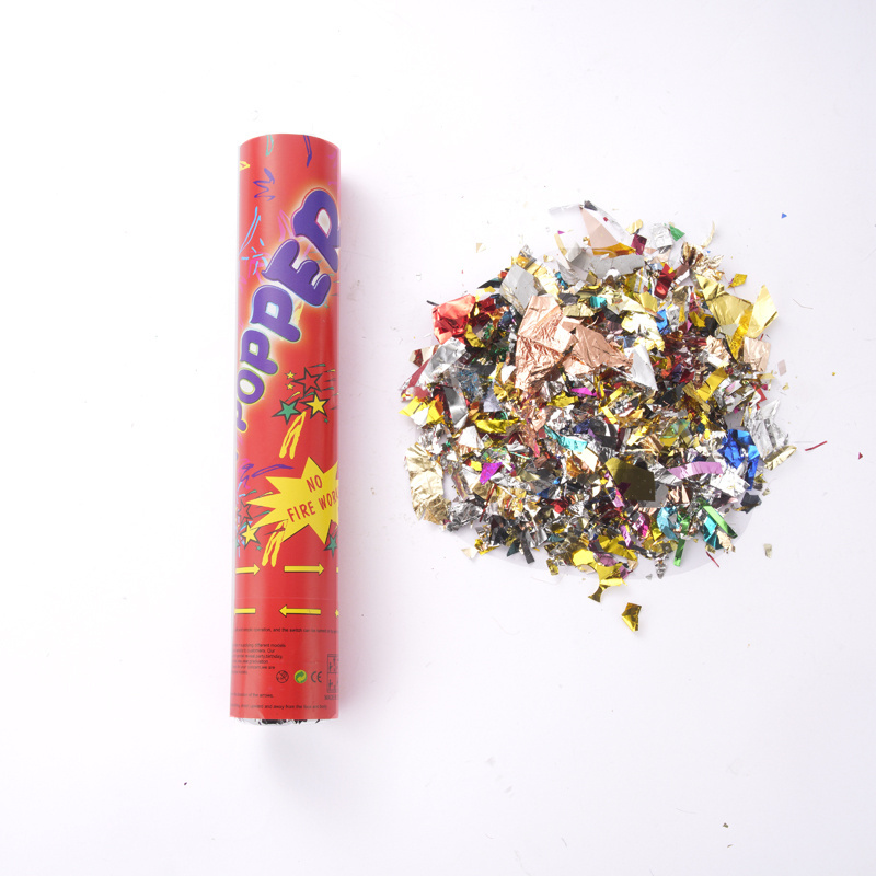 low price holiday celebration gold leaf  party broken sequins Confetti cannon party popper