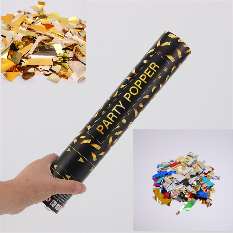 Factory Custom 30cm Eco Friendly Biodegradable Wedding Confetti Cannon Handheld