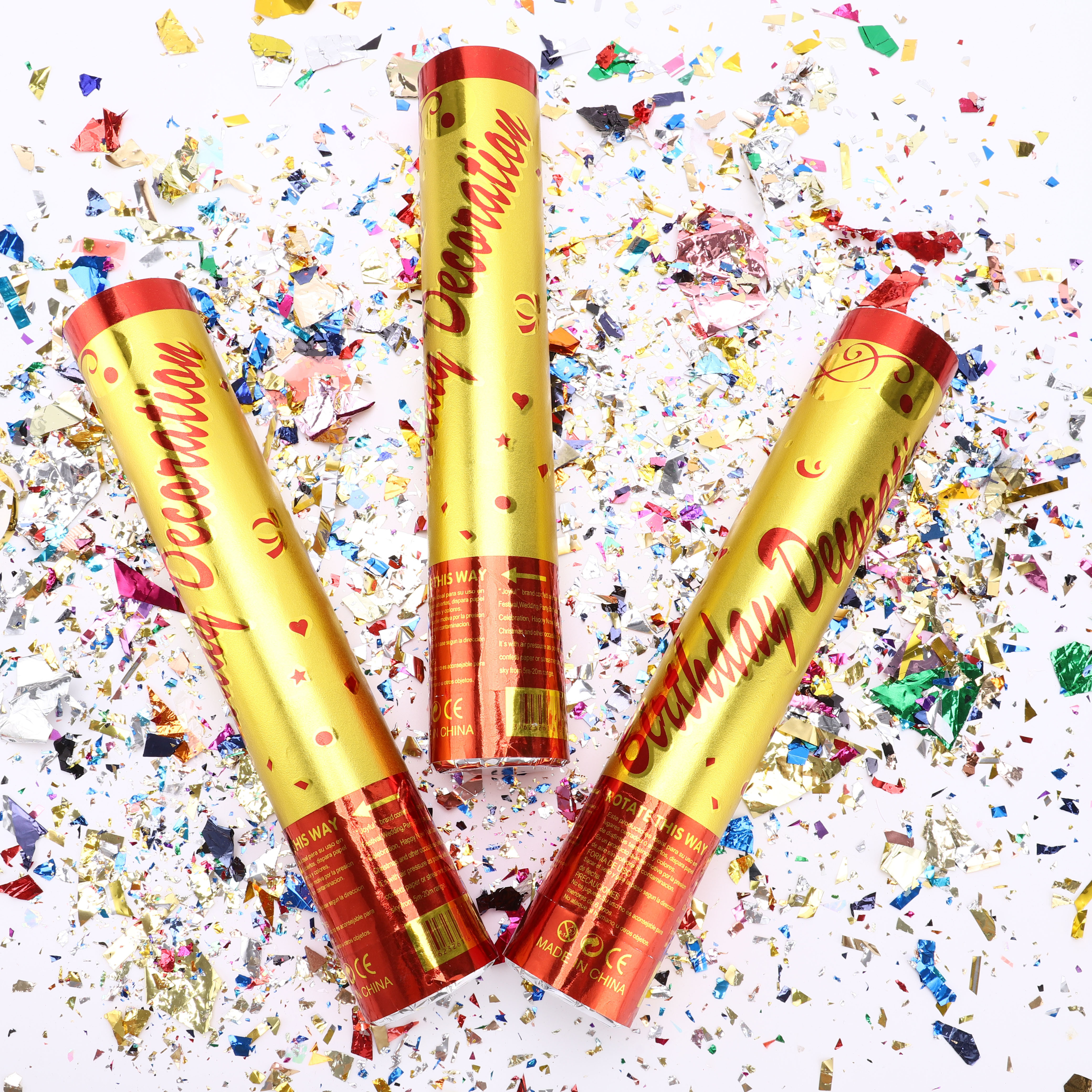 Party Popper Confetti Cannon, wedding silver and gold confetti cannons