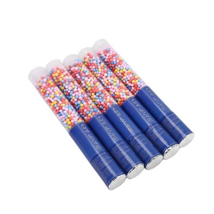 Colorful transparent party poppers wholesale confetti cannon Foam Ball confetti cannon