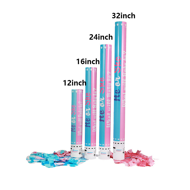 Pink Blue Baby Gender Reveal Party Supplies Colour Smoke Powder Gender Reveal Confetti popper