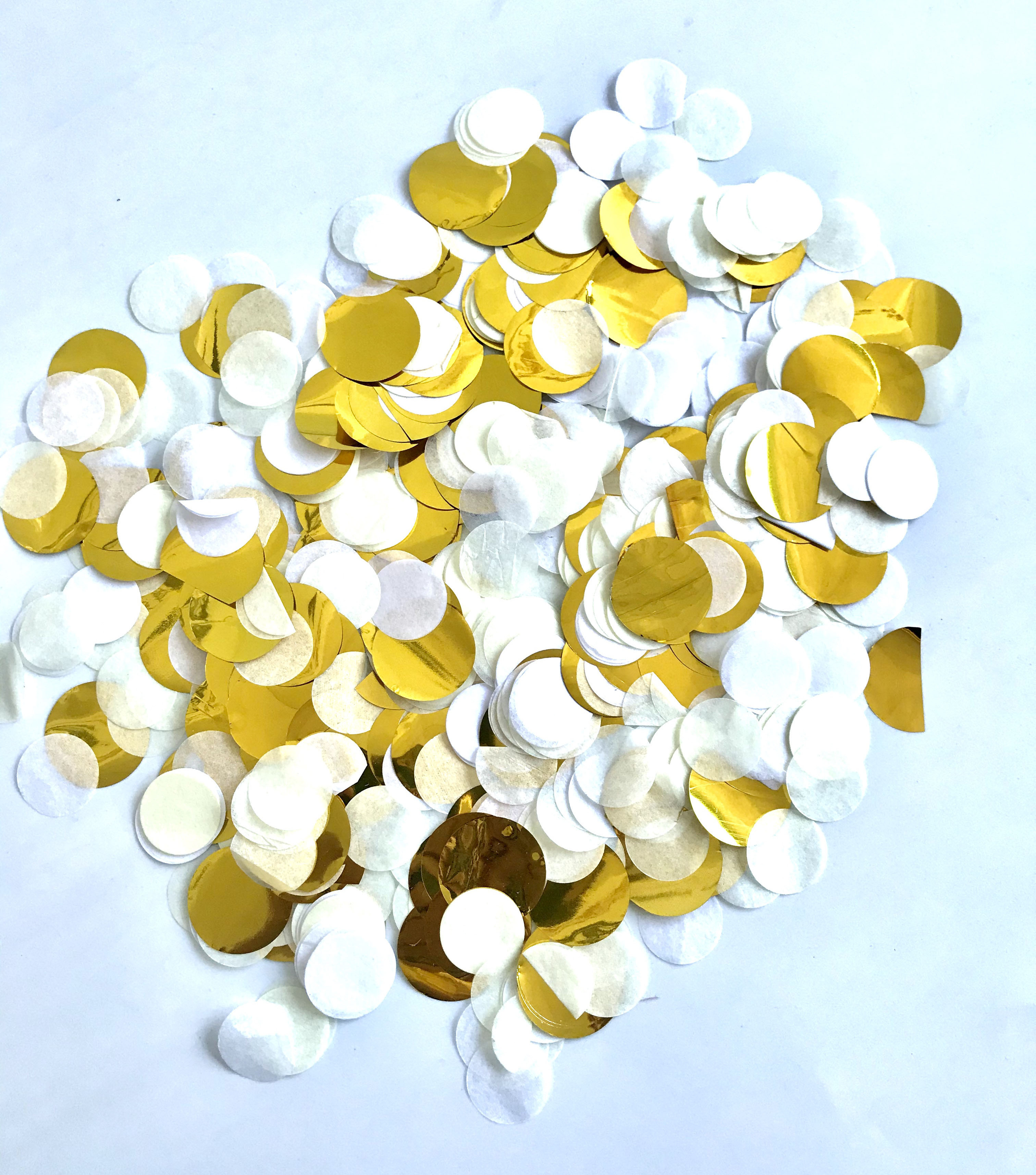 Gold wedding and birthday party popper Biodegradable white handheld machine colorful confetti cannon