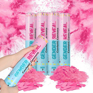 gender reveal party supplies 12-36 inch Blue Pink Baby Gender Reveal Powder Confetti Cannon