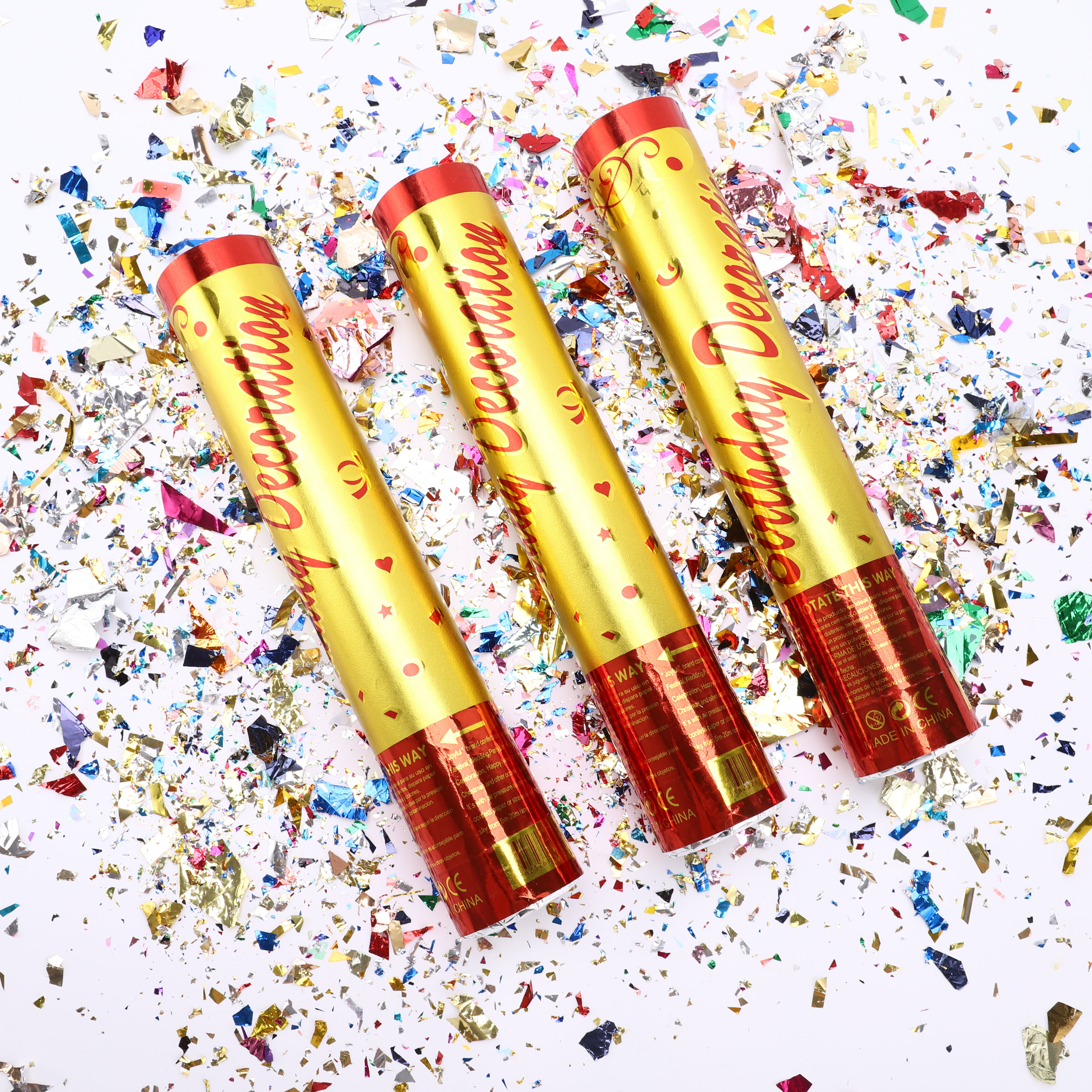 Party Popper Confetti Cannon, wedding silver and gold confetti cannons