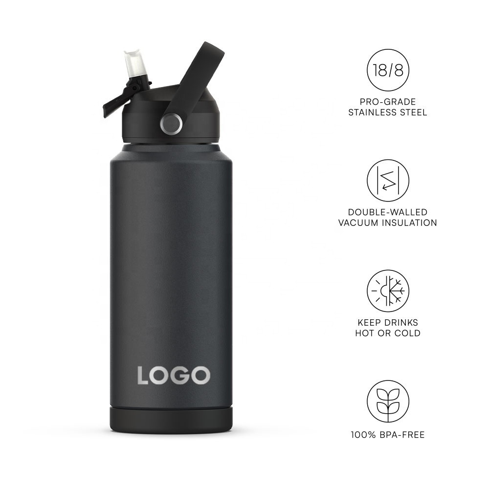 New arrival double wall custom logo flask water bottle stainless steel water bottle gym water bottle