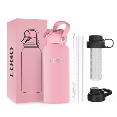 China Wholesale double -Wall Vacuum Insulated Stainless Steel with dust -free lid Sport Water Bottle