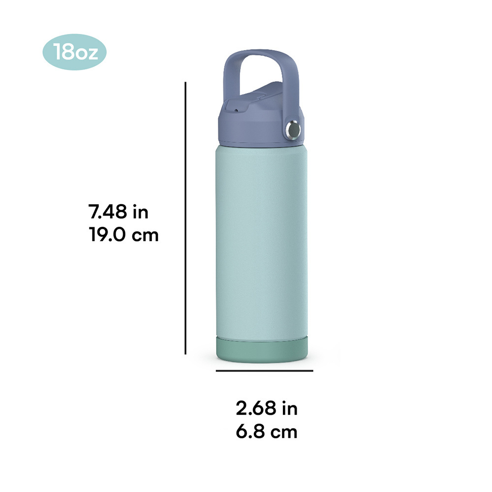 Bpa Free 18 Oz 550 Ml 304 Stainless Steel Vacuum Insulated Flask Water Bottle With New Design Lid