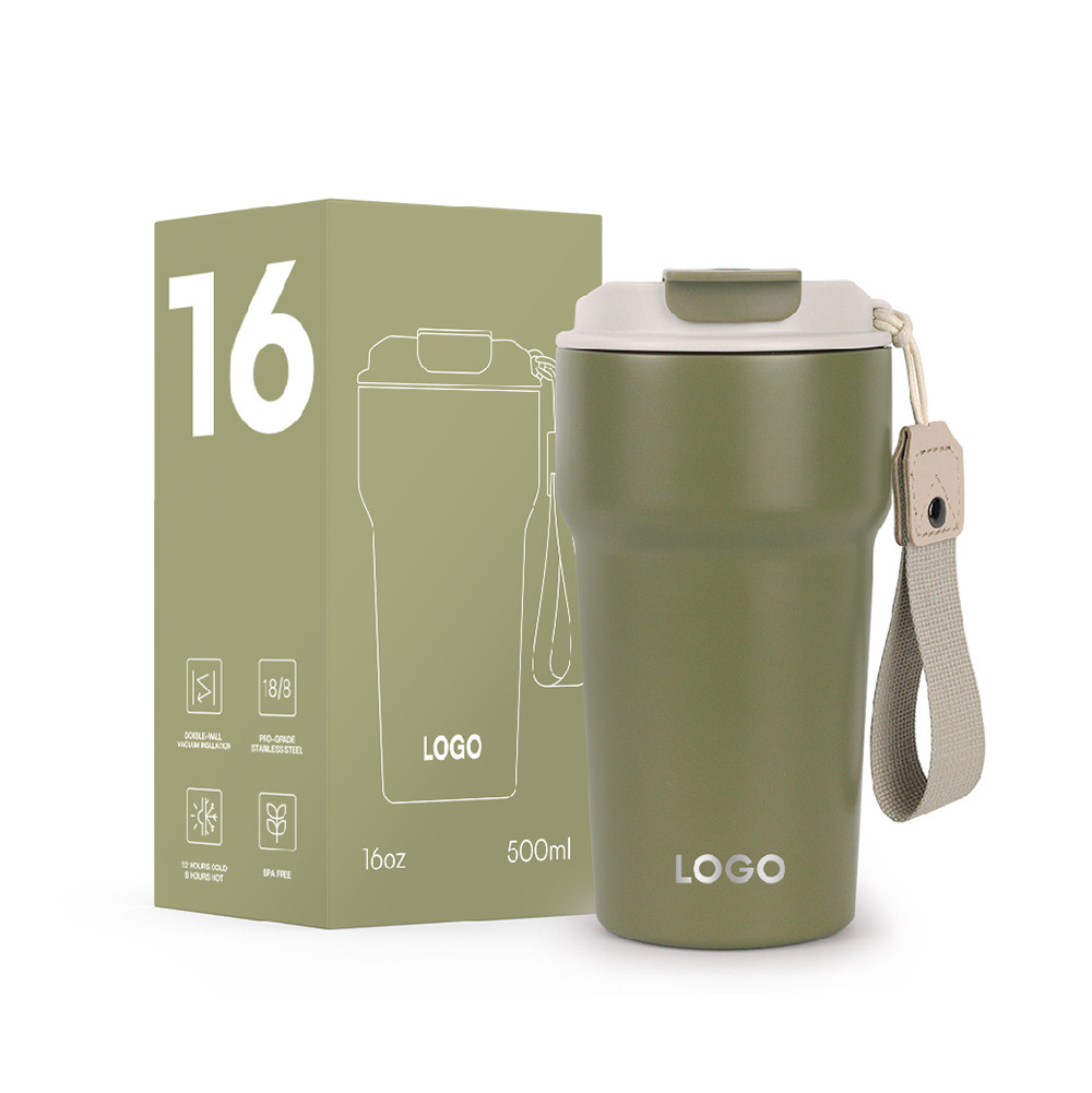 Eco-friendly Double Walled Stainless Steel Water Bottle Travel Coffee Mug Vacuum Insulated Reusable Coffee Tumbler