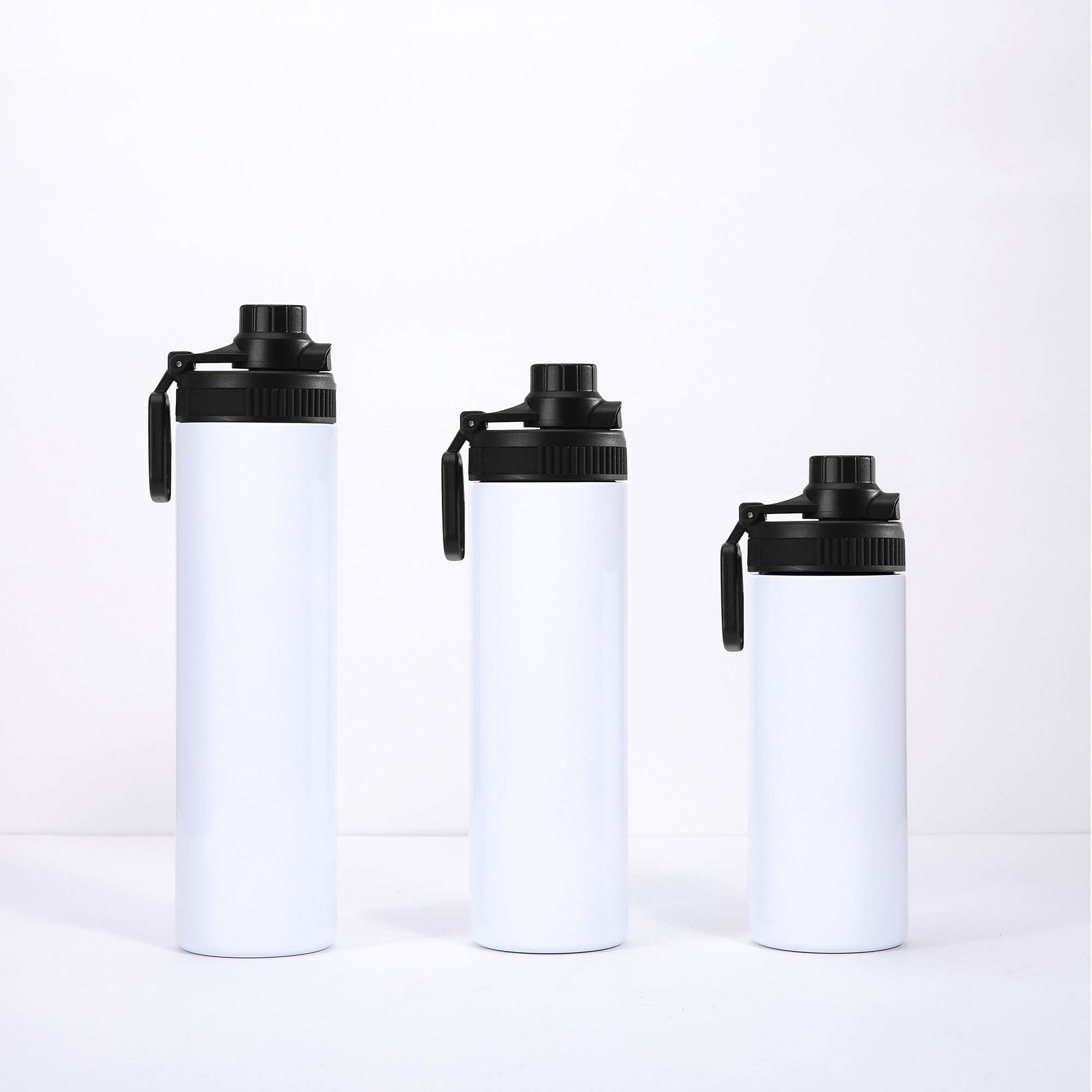 18 8 Stainless Steel 20 Oz 16 Oz 24 Oz White Sublimation Sports Water Bottle for Gym Travel Hiking Stainless Steel  Reusable The