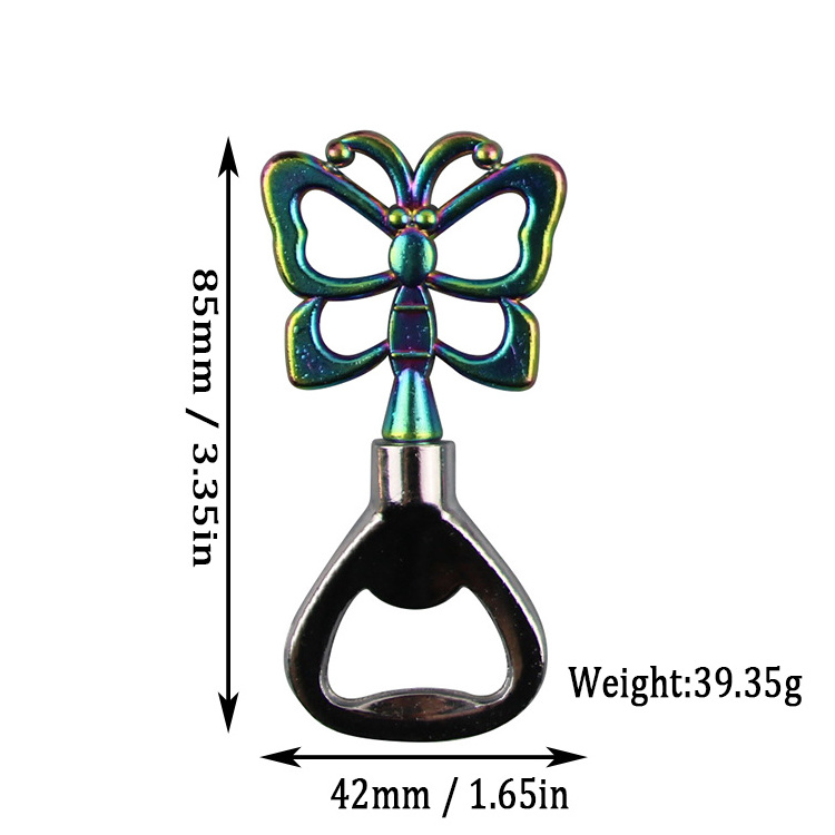 Customized Drinkware Accessories Zinc Alloy Butterfly Shape Party Travel Souvenirs Lover Wine Gift Husband Beer Bottle Opener