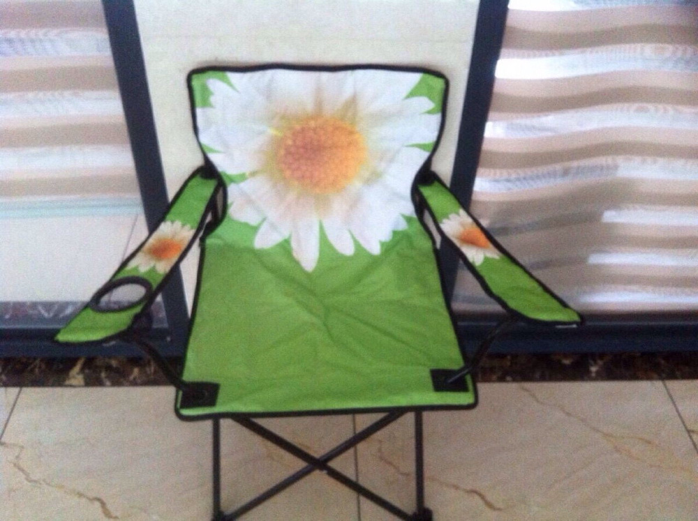 sublimation printing leisure folding beach chair with arms