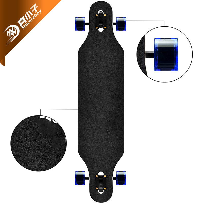 42 inch Longboard Skateboard 8 Ply Maple Deck 80A Pu Wheels Flat Plate Skateboard Long Skate Board