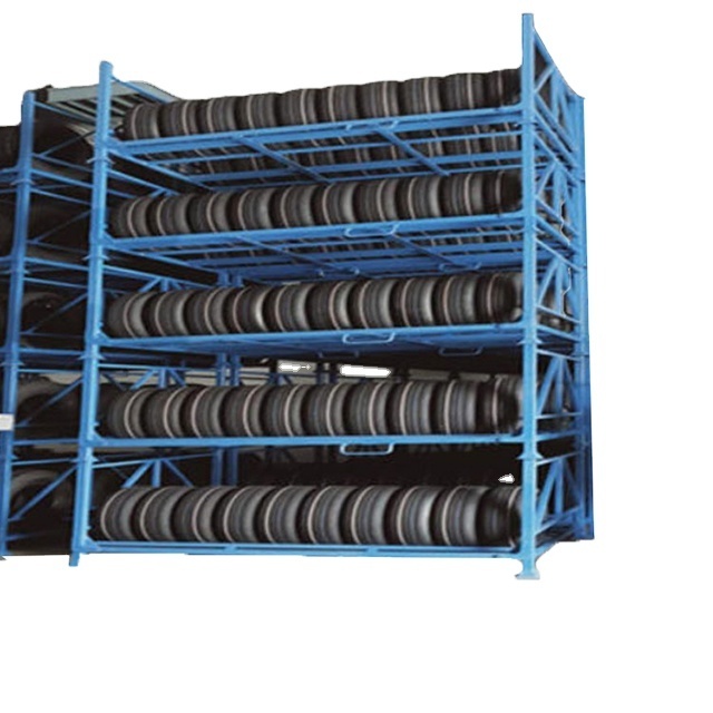 Professional Supplier High Quality Convenient Truck Tyre Storage Stacking Steel Rack for Warehouse Cold Rolled Steel Q235 CN;ZHE