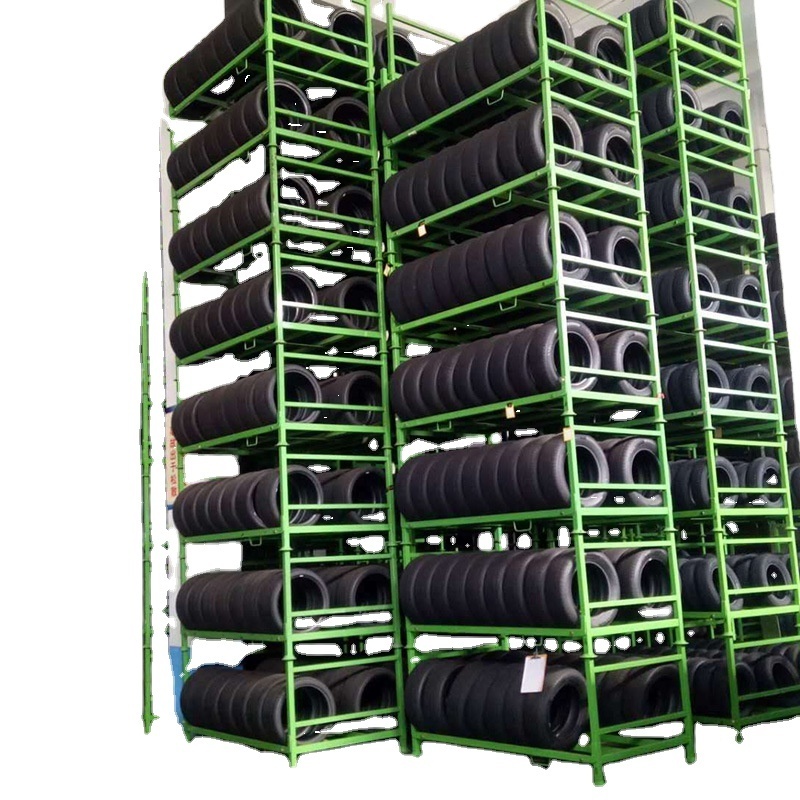 Heavy Duty Warehouse System Detachable Metal Steel Powder Coated Corrosion Protection Stacking Truck Tyre Tire Storage Rack