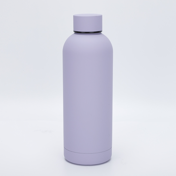 China supplier 17oz 500ml custom stainless steel vacuum thermos bottle outdoor sports water bottle travel with rubber paint