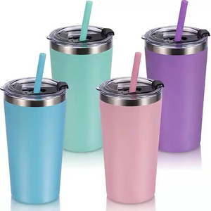 Hot Selling Spill Proof Toddlers Mugs Kids Cups 12oz 16oz kids stainless steel tumbler with lid and straw