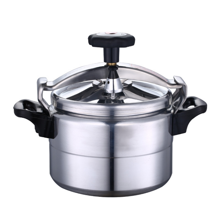 Straight edge aluminum mini pressure cooker with 2 handles