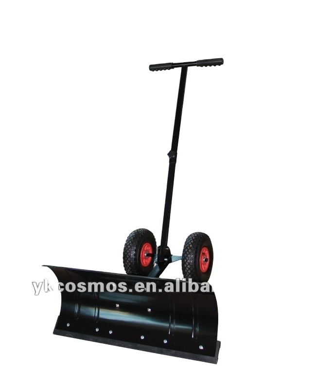 Easy move snow pusher with two wheels snow mover manufacturer 5 ways Adjustable heated push snow shovel