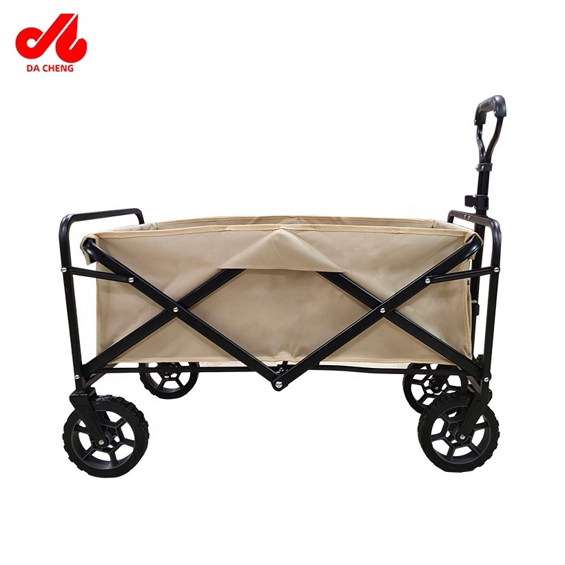 Fashion Hot sale Design Steel Folding Hand Carts Trolleys Lightweight Dolly Cart Silver Tools Platform Wheel