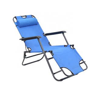 DaCheng Folding wholesale Chair Single Office Afternoon Bed with a pillow Outdoor Cheap gaming reclining Folding Beach Chairs