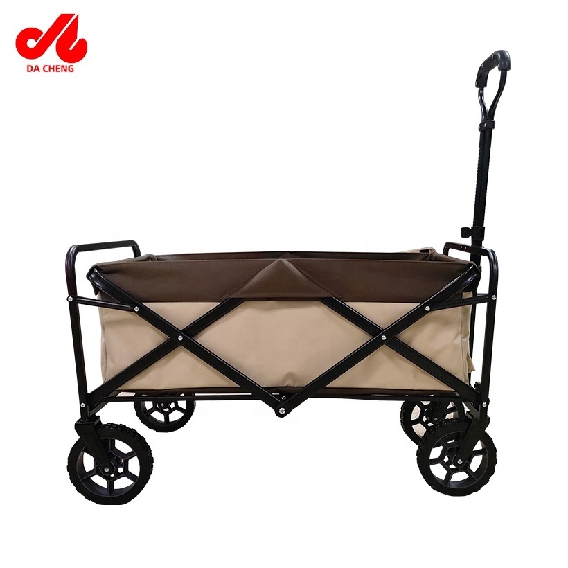 Portable grocery shopping four-wheel  trolley stroller outdoor camping fishing folding wagon cart