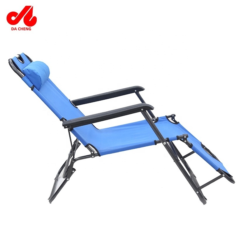 DaCheng Folding wholesale Chair Single Office Afternoon Bed with a pillow Outdoor Cheap gaming reclining Folding Beach Chairs