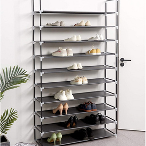 Modern Large Outdoor Fabric Folding Cabinet Steel Shoe Rack Box Stand Shoe Racks For Home Cabinet