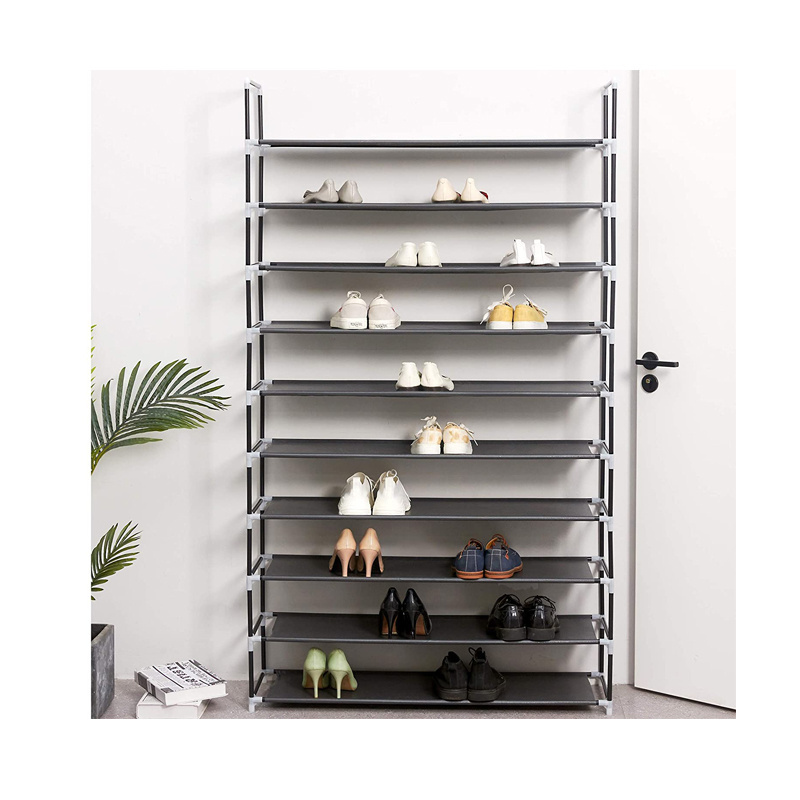 Modern Large Outdoor Fabric Folding Cabinet Steel Shoe Rack Box Stand Shoe Racks For Home Cabinet