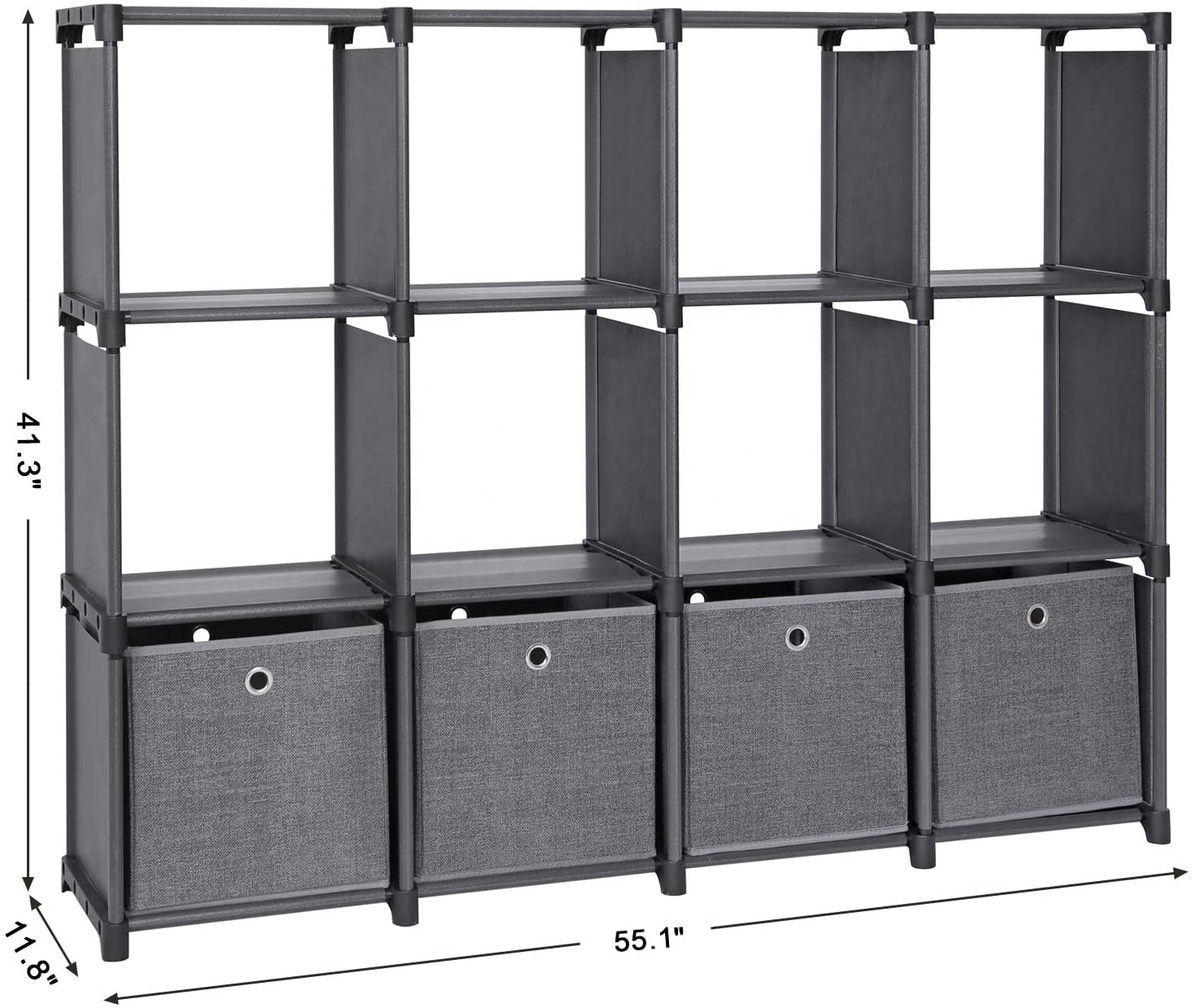 Cube Storage Organizer Black Storage Cubes Organizer Shelves Sturdy Storage Shelves with Organizer Bins Bookcase