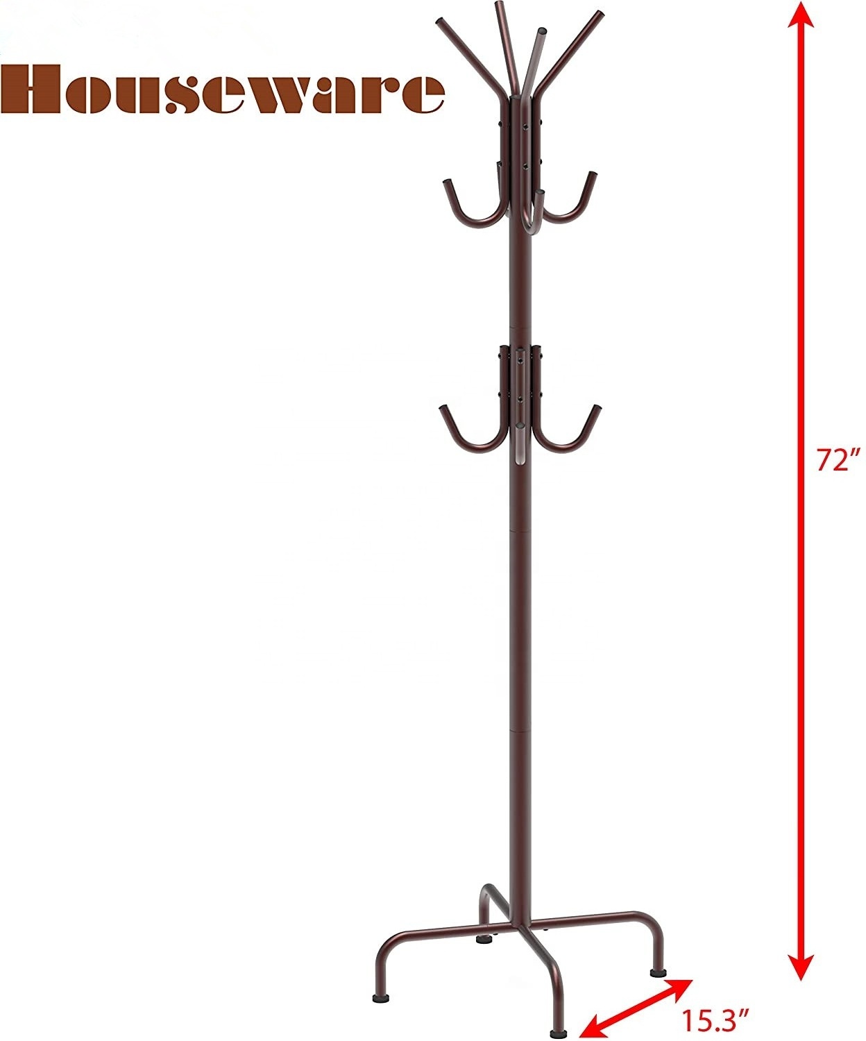 Industrial Furniture Hall Tree Clothes Hanger Free Stand Wall Mounted Entryway Metal Coat Rack