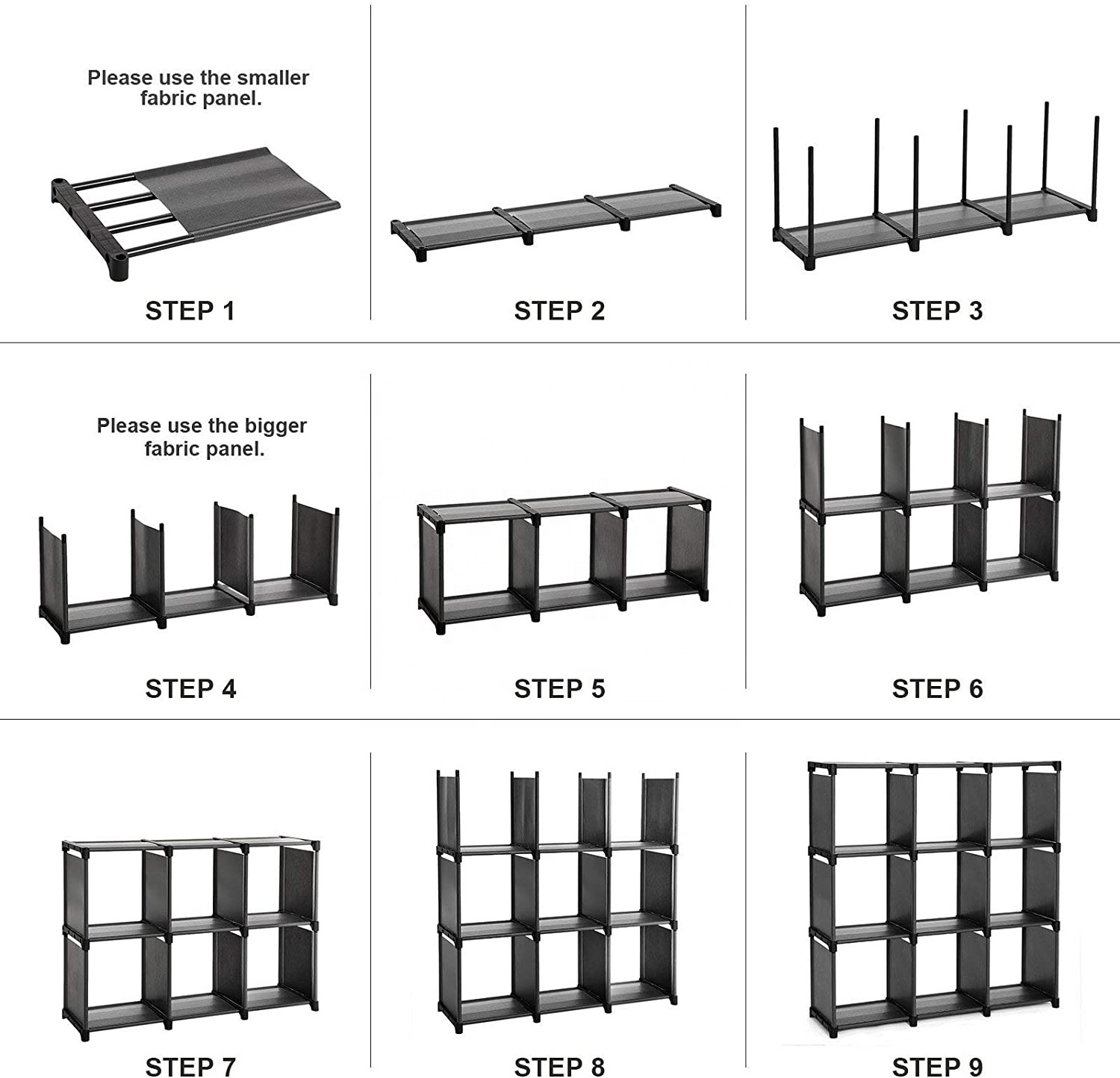 9 Cube DIY Storage Shelves Open Bookshelf Closet Organizer Rack Cabinet