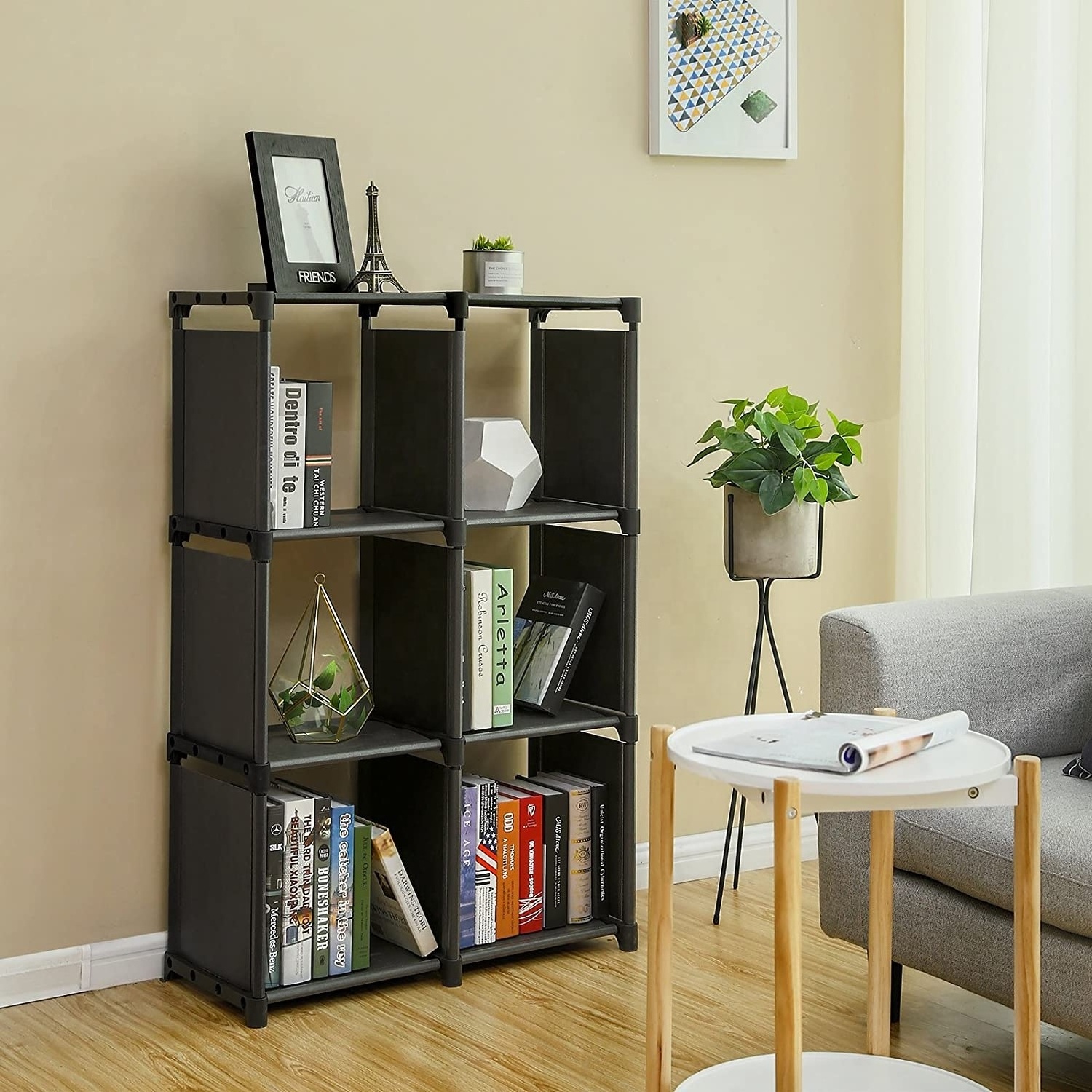 6 Cube Storage Shelves, Modular Bookshelf Toy Rack, Display Cabinet and Closet Organizer Unit